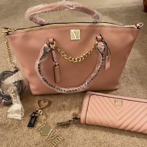 Victoria’s Secret pink handbag,wallet,keychain140